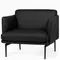 Кресло Bisq, черная кожа