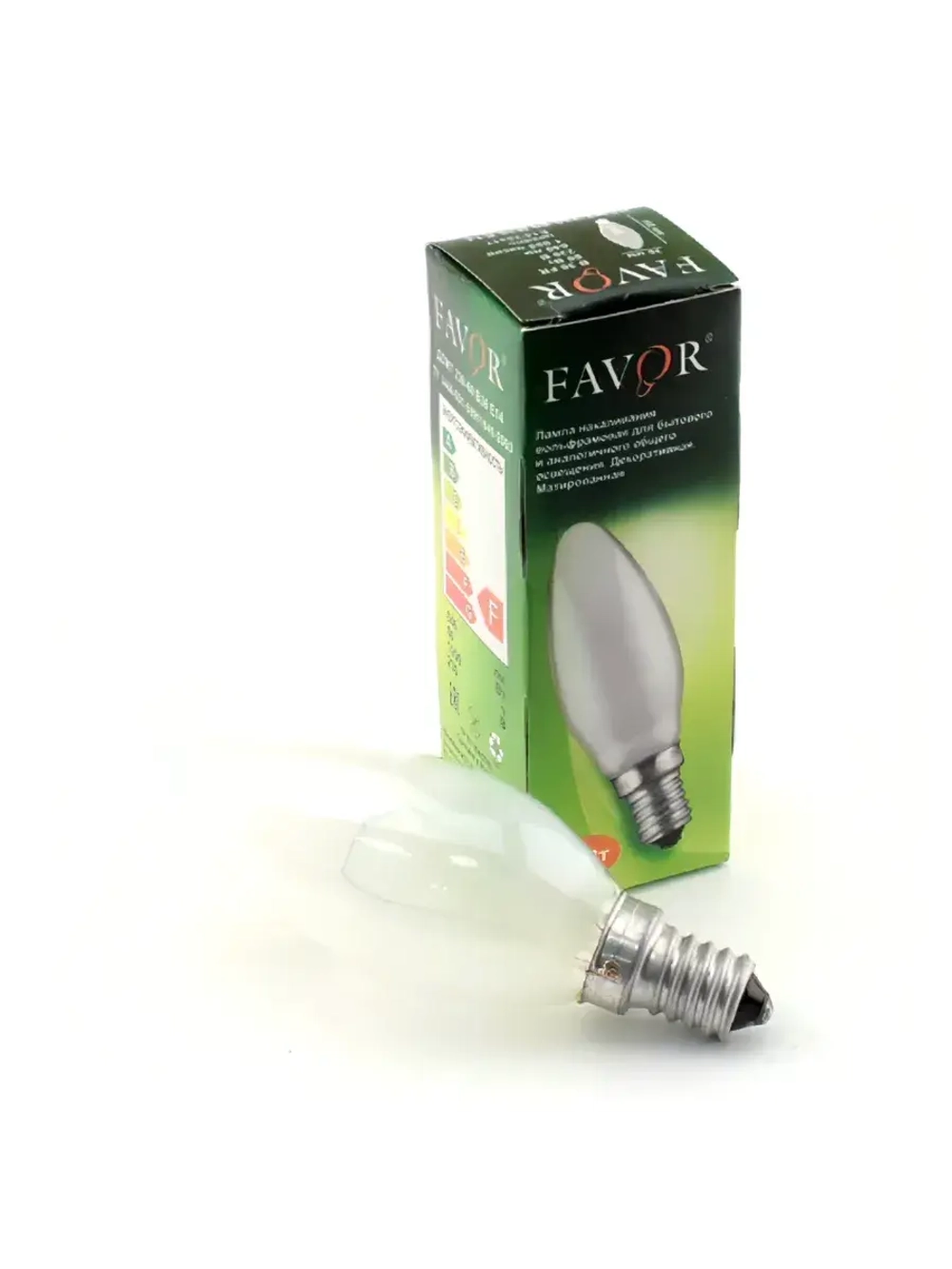 10 шт - Лампа накаливания свеча 60W 220V E14 миньон
