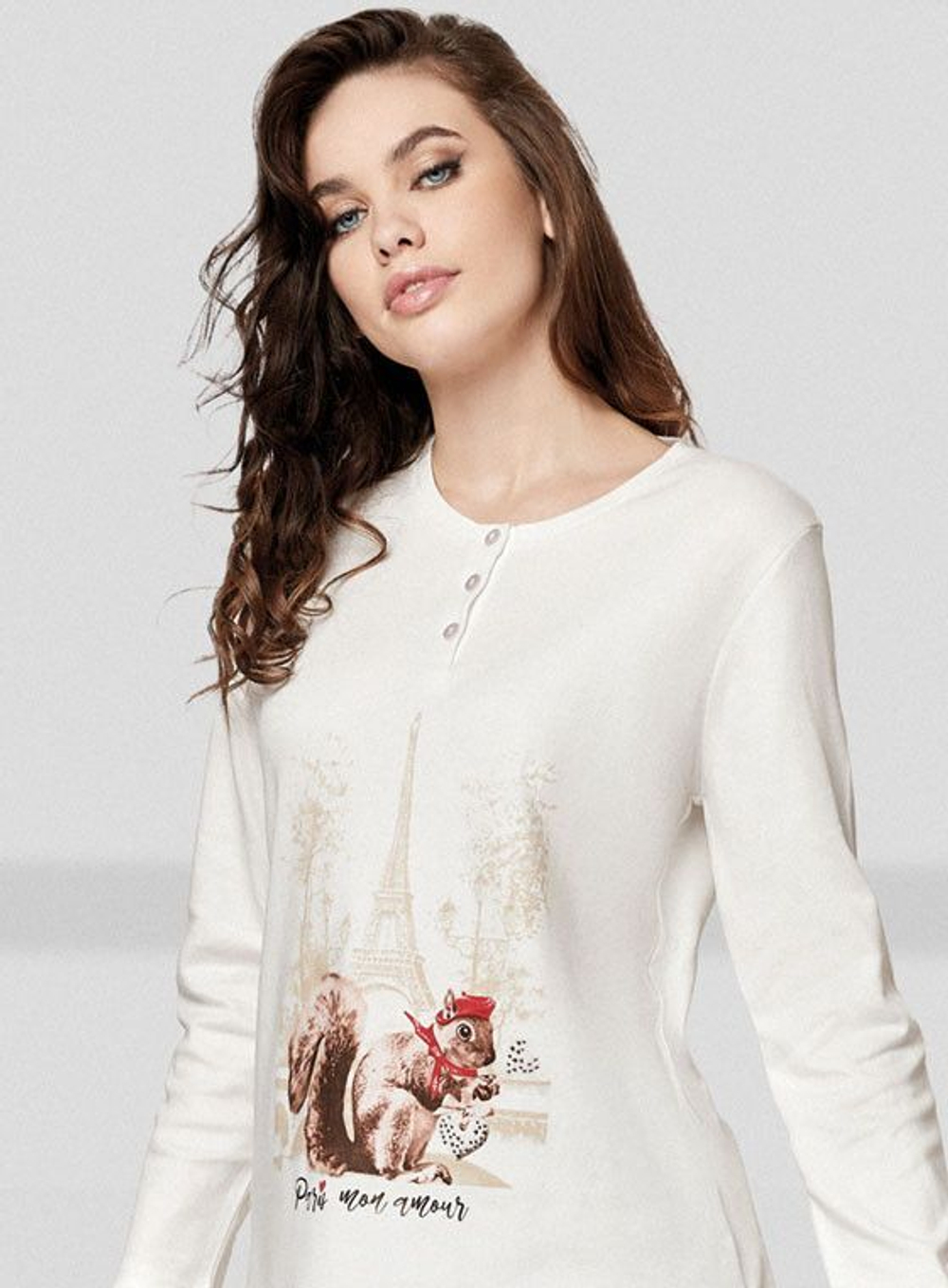 Женская пижама Sweeters: кофта и брючки (Размер: S) (Цвет: розовый с серым)