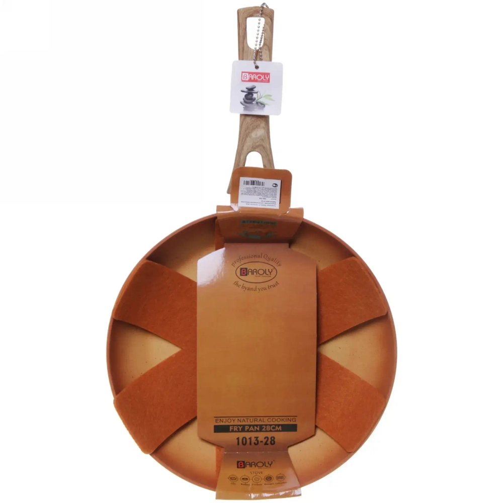 Сковорода «BAROLY» Terracotta 28см индукционная с антипригарным покрытием, бакелитовая ручка