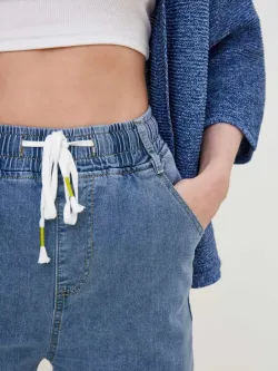 Джинсы палаццо широкие