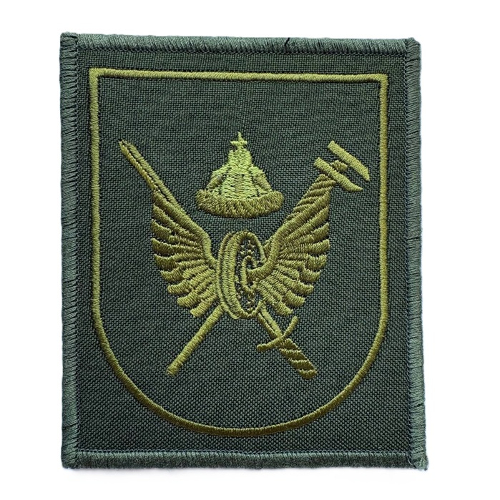 Шеврон вышитый батальона ЖДВ полевой (меч, ключ, шапка мономаха)