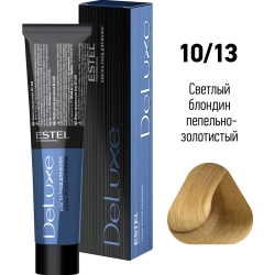 10/13 краска для волос, светлый блондин пепельно-золотистый / DE LUXE 60 мл