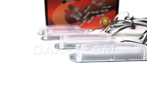 Светодиодные LED стробоскопы 4*1 синий/красный (095)