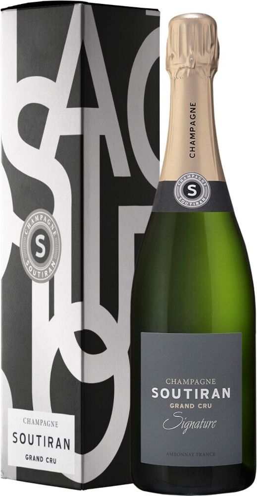 Шампанское Soutiran Brut Nature Grand Cru в подарочной упаковке, 0,75 л.