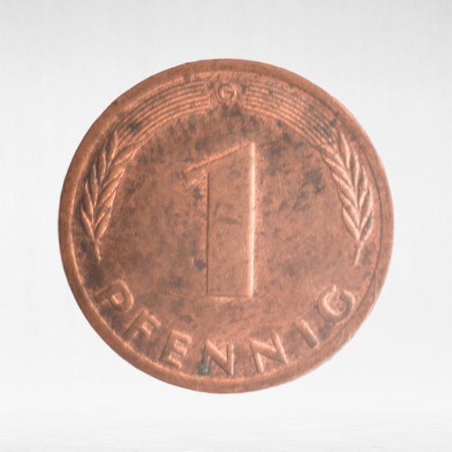 Germany, 1 Pfennig, 1983, (Karlsruhe Mint - "G"), VF