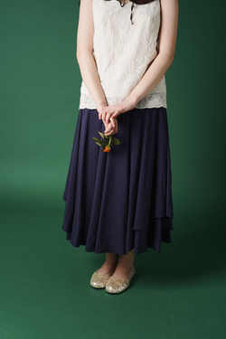 Юбка асимметричная двухслойная "Полярная звезда"