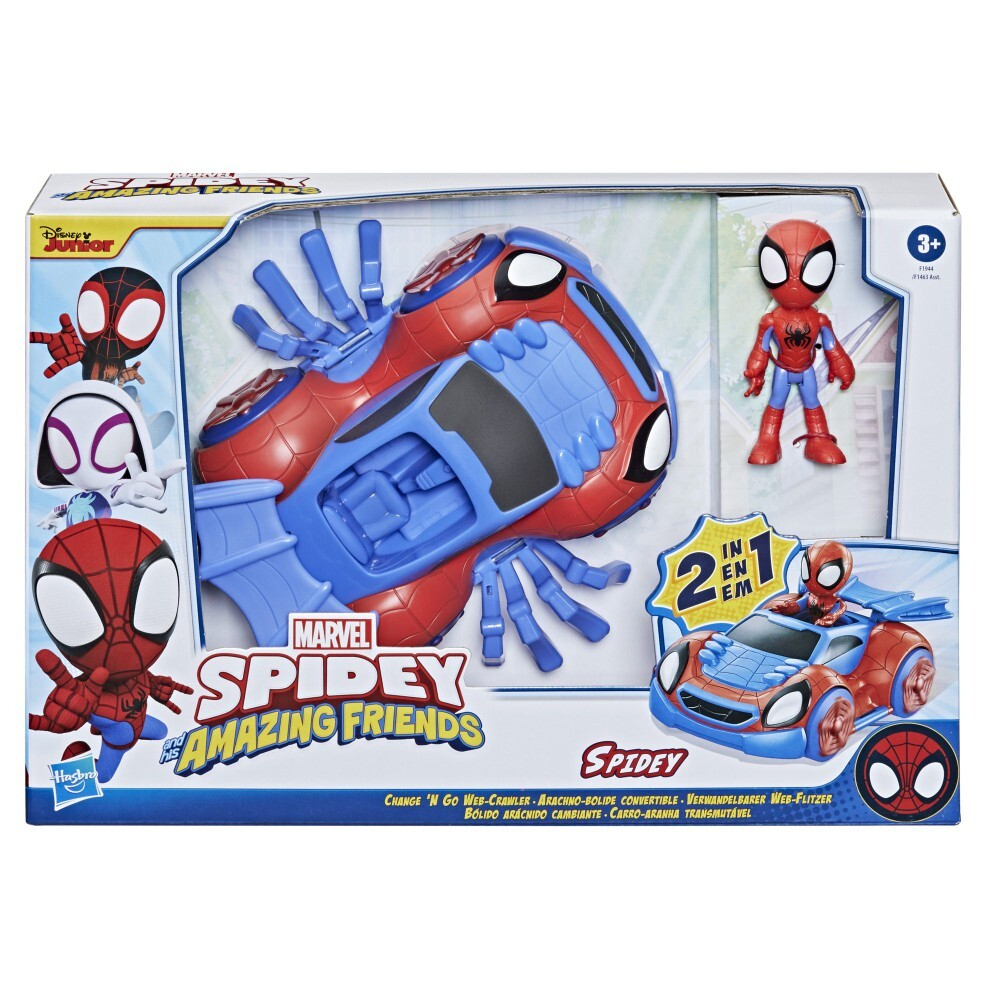 Hasbro Marvel Spidey Amazing Friends - Транспортное средство Web-Crawler 2в1 + фигурка Спайди 10 см / артикул   F1463 F1944  / GTIN 5010993860401