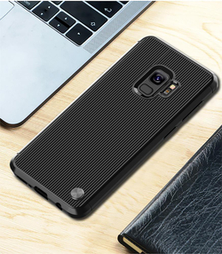 Чехол для Samsung Galaxy S9 цвет Black (черный), серия Bevel от Caseport