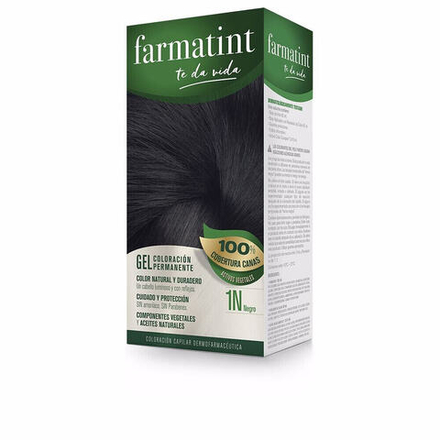 Farmatint Permanent Coloring Gel No. 1 N Перманентная краска для волос на растительной основе и маслах без аммиака, оттенок черный