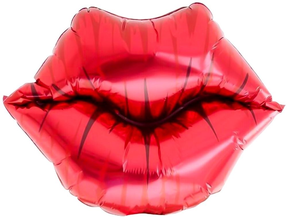 Шар с клапаном (16&#39;&#39;/41 см) Мини-фигура, Губы, Поцелуй, 1 шт.