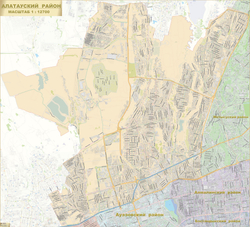 План-схема Алатауского района г.Алматы 2026 год (150 х 165 см)