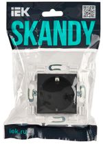 SKANDY Розетка с заземлением с защитными шторками 16А SK-R04G графит IEK