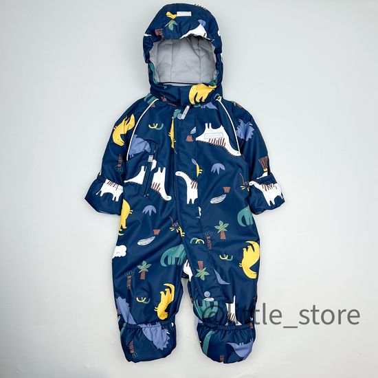 Комбинезон демисезонный "Динозавры" индиго