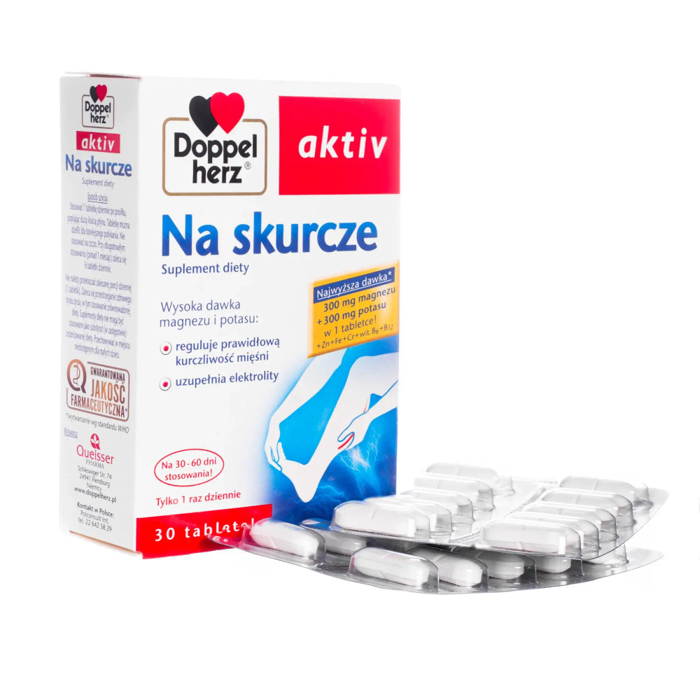 Doppelherz Aktiv Na Skurcze - биологически активная добавка с высокой дозой магния и калия, 30 таблеток