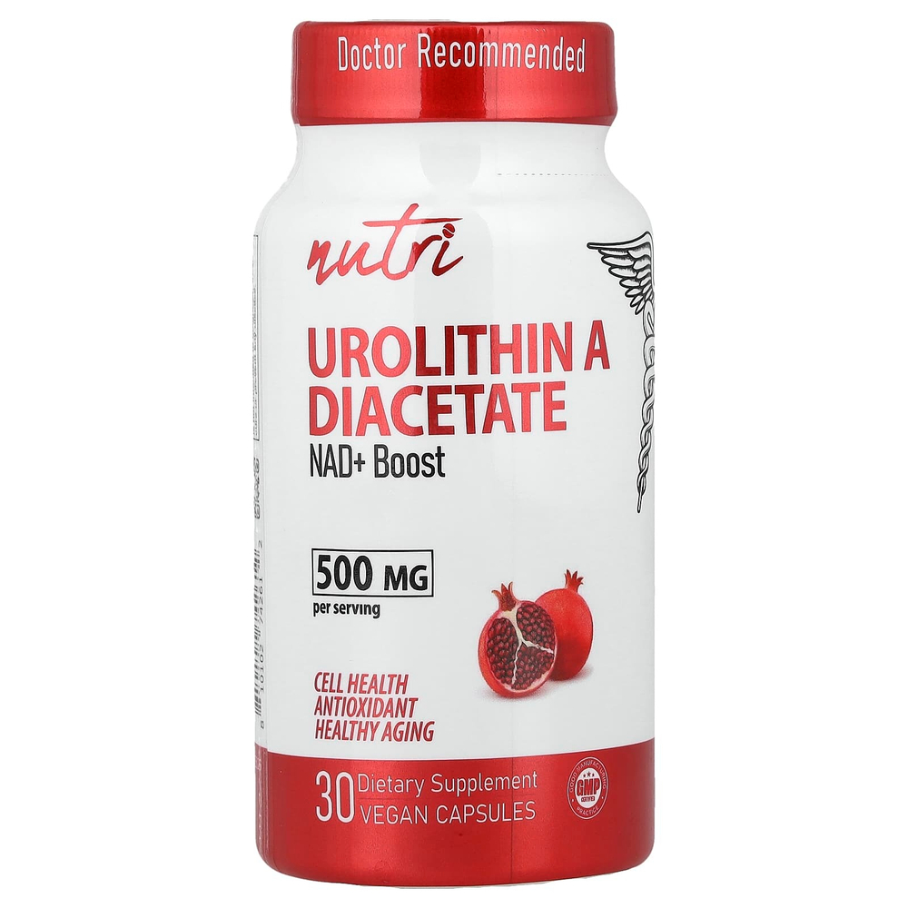Nutri, уролитин A диацетат, 30 веганских капсул (250 мг в 1 капсуле)