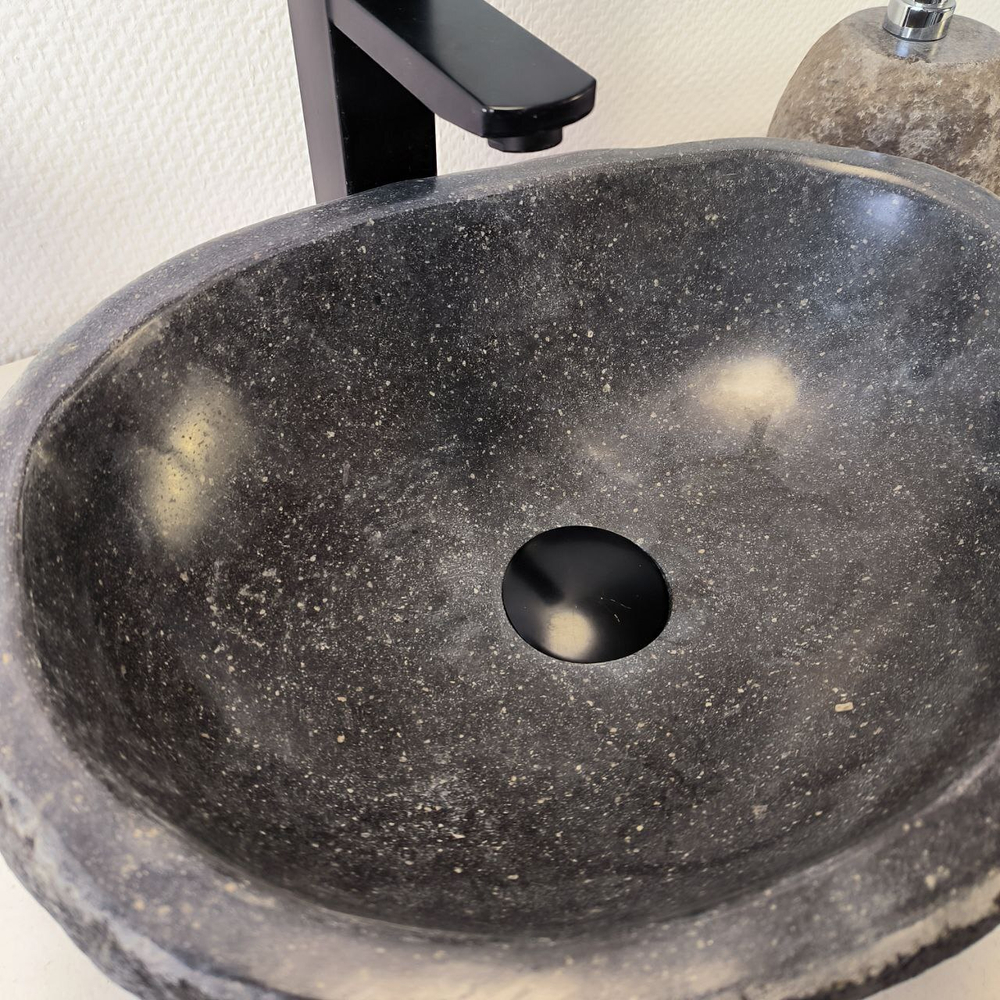 Раковина из речного камня RS-66029 43х33х15 из натурального камня