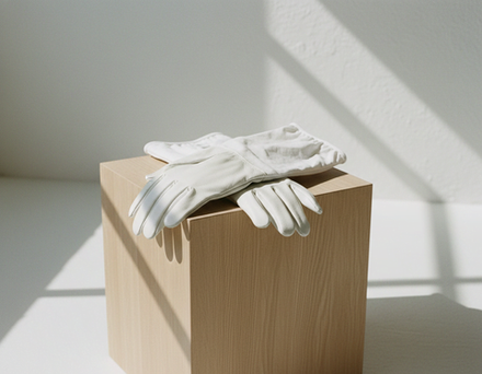 Перчатки из искусственной кожи с нарукавниками