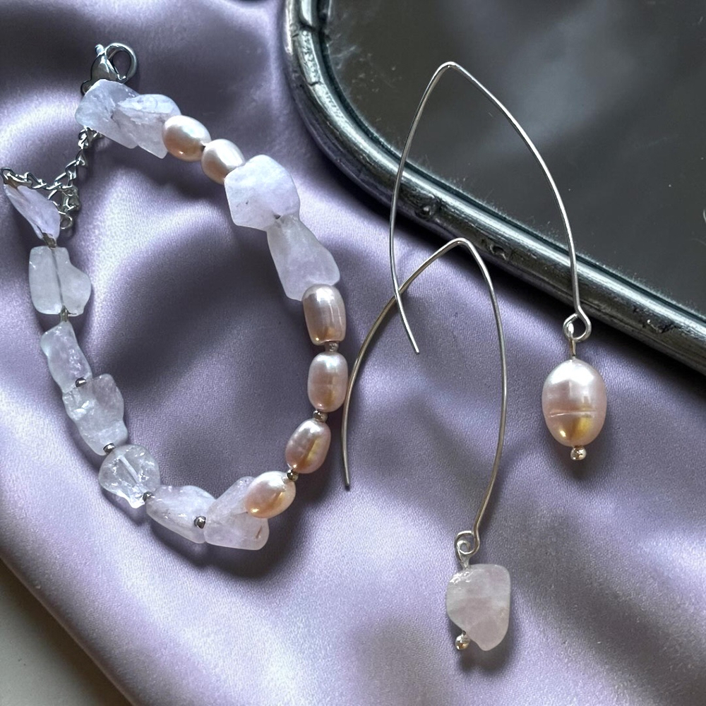 Серьги. Аметист и Жемчуг