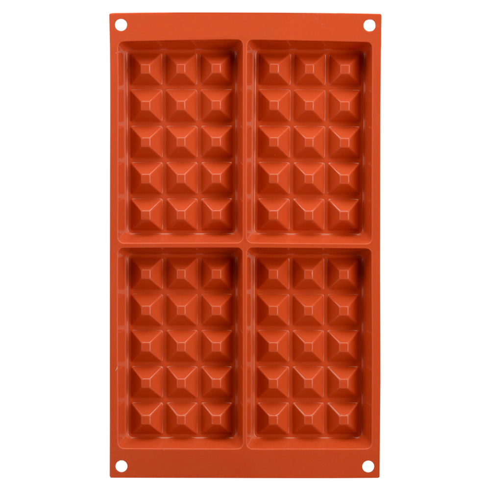 Форма для приготовления вафель waffel classic силиконовая красная