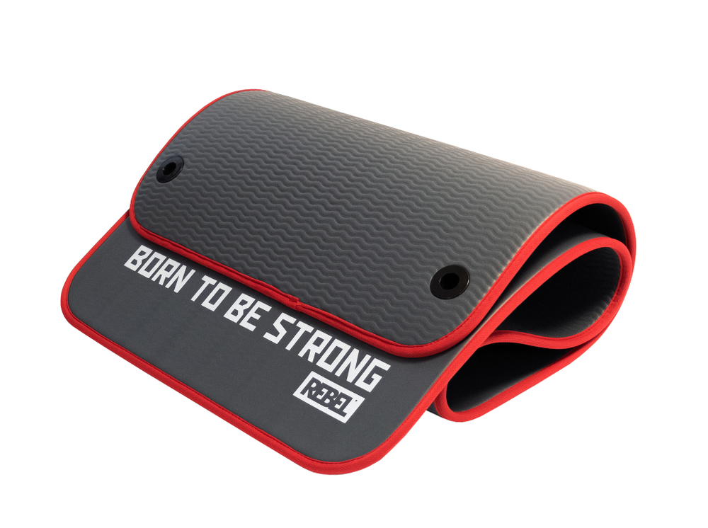 Мат для аэробики NBR 10 мм графитовый с кольцами