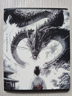 Тетрадь 48 листа А5+. "Дракон и Самурай", общая, клетка. Формат А5+ (163*203 мм). Арт.120042. С полями. Комплект 5 шт.