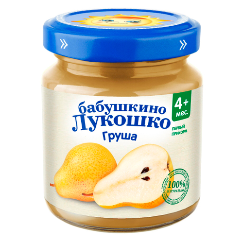 Пюре Бабушкино Лукошко Груша с 4 месяцев 100г