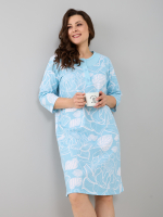 Ночная сорочка С-008/голубой-кувшинка