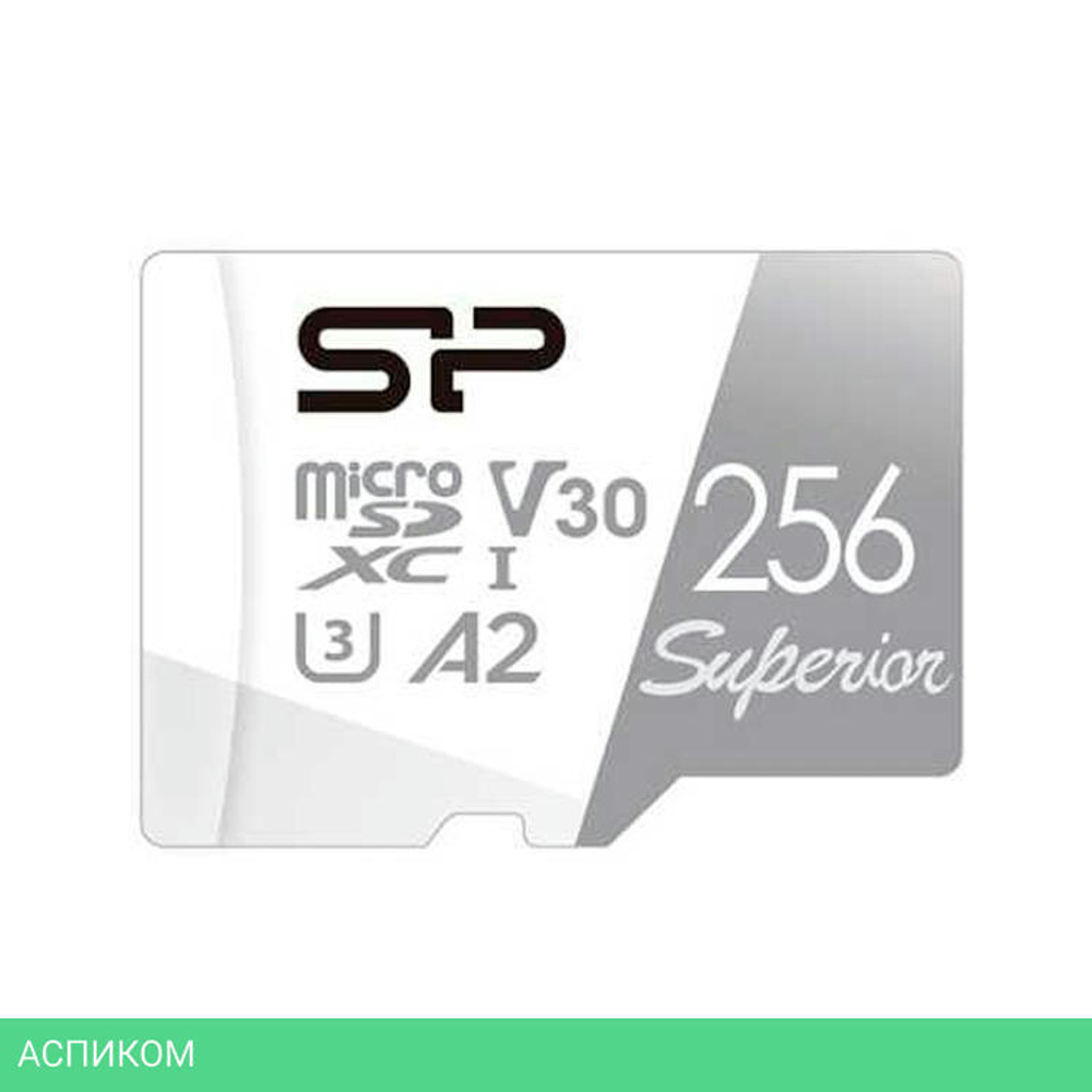 Карта памяти Silicon-Power microSD 256GB Superior A2 microSDXC Class 10 UHS-I U3 (SP256GBSTXDA2V20)
