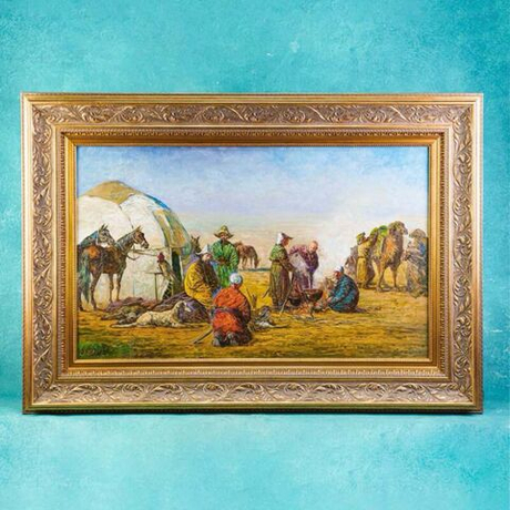 Винтаж: Картина из серии «Быт казахов XIX - начала ХХ веков»