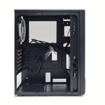 Корпус TESLA TSL-100, Без БП, ATX, RGB, чёрный, 4xRGB FAN, 2xUSB2, 1xUSB3, бок: закалённое стекло (TSL-100-4FB-RGB)