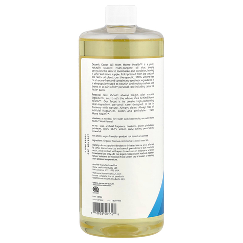 Home Health, Касторовое масло, 32 жидких унции (946 мл)