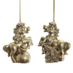 GAEM Фигурка декоративная подвесная "Лошадка", L6 W3 H7,5 см, 2в.