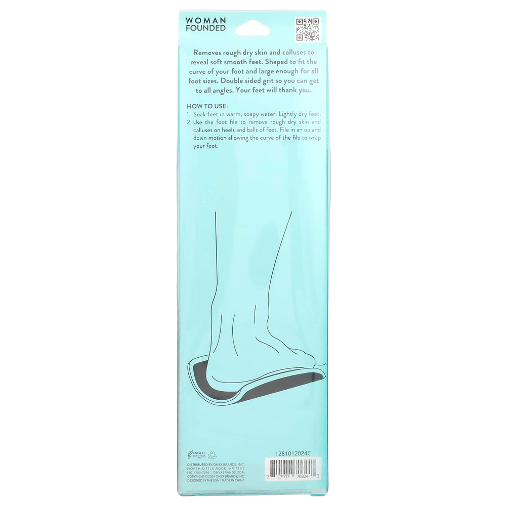 Onyx Professional, Hug Me Smooth, изогнутая пилка для ног XL, 1 пилка