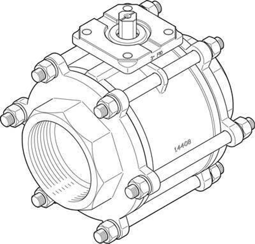 VZBA-4&quot;-GG-63-T-22-F10-V4V4T Шаровой кран