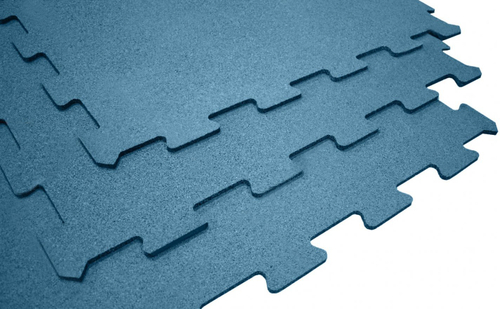 Резиновая плитка EcoStep Puzzle 1000х1000 (10мм) с ровным основанием