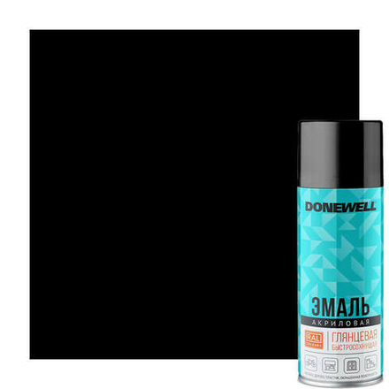 Эмаль DONEWELL универсальная акриловая RAL 9005 чёрная глянцевая