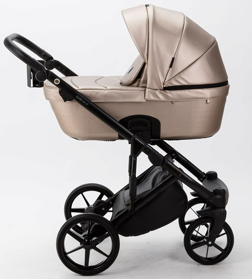 Детская коляска Adamex Lumi Air Deluxe 2 в 1 L-SM06 (БЕЖЕВАЯ ПЕРЛ. КОЖА)