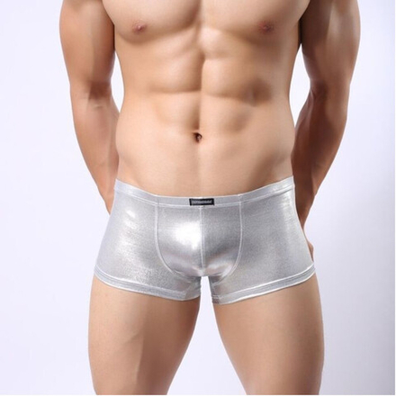 Мужские трусы боксеры серебристые WowHomme Silver