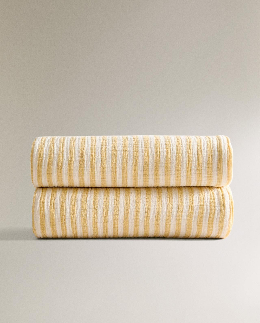 Zara Home - Полосатое хлопковое шифоновое одеяло, разноцветный, 140x190 см