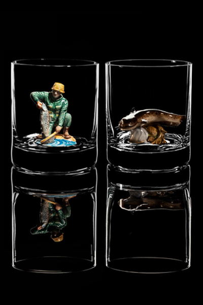 Подарочный набор из двух бокалов для виски «Рыбак и Сом».