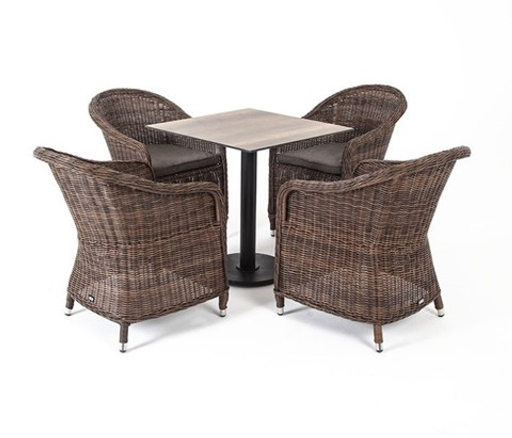 Комплект садовой мебели Каффе (KCR4T1-5-SET brown) коричневый