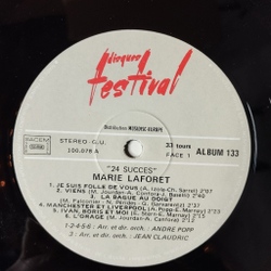 Винтажная виниловая пластинка LP Marie Laforet 24 Succes (France 1974) Ivan, Boris Et Moi