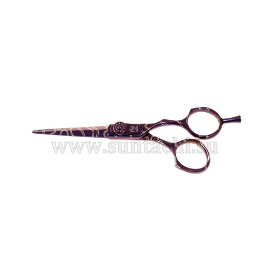 Suntachi Salon Design парикмахерские прямые ножницы 13s-55 Purple lines 5+ Класс ✅ Оригинал