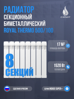 Радиатор биметаллический Royal Thermo Indigo Super+ 500-100 8 секций