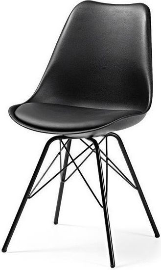 Стул Lars черный с металлическими ножками La Forma Испания 