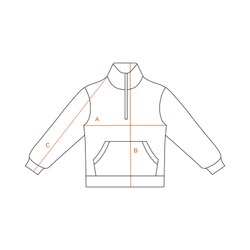 Толстовка Меч HALF ZIP Blue (синий)