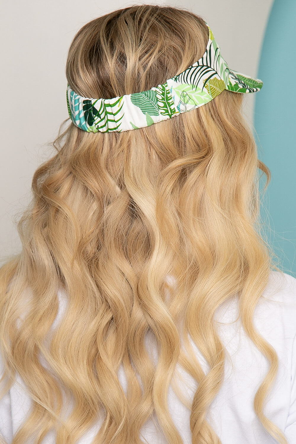 Козырек хлопковый (зеленая монстера) КЗ33 LT Collection