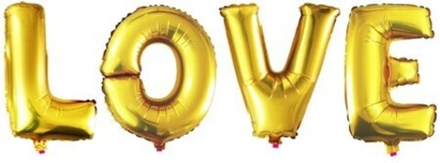 К Надпись, Love, Золото, 16"/41 см, 1 шт.