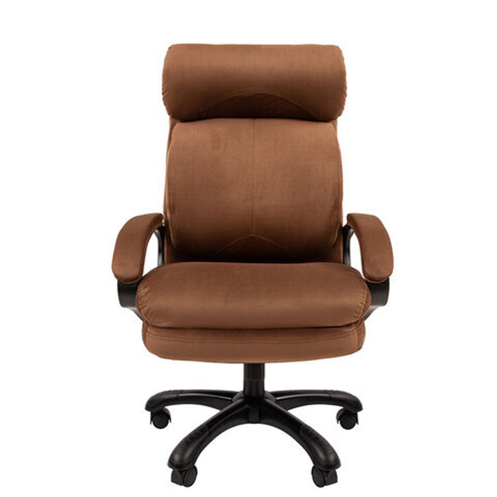 Кресло офисное Chairman СН 505, НАГРУЗКА до 150 кг, велюр, коричневое, ш/к 47297, 7127987